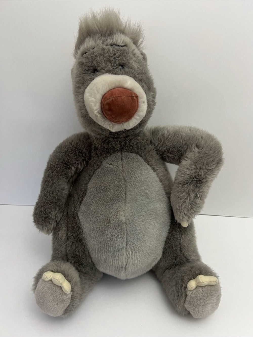 BALOO Jungle Book Vintage Walt Disney Co Plush Gray Bear 15" Stuffed Animal Toy